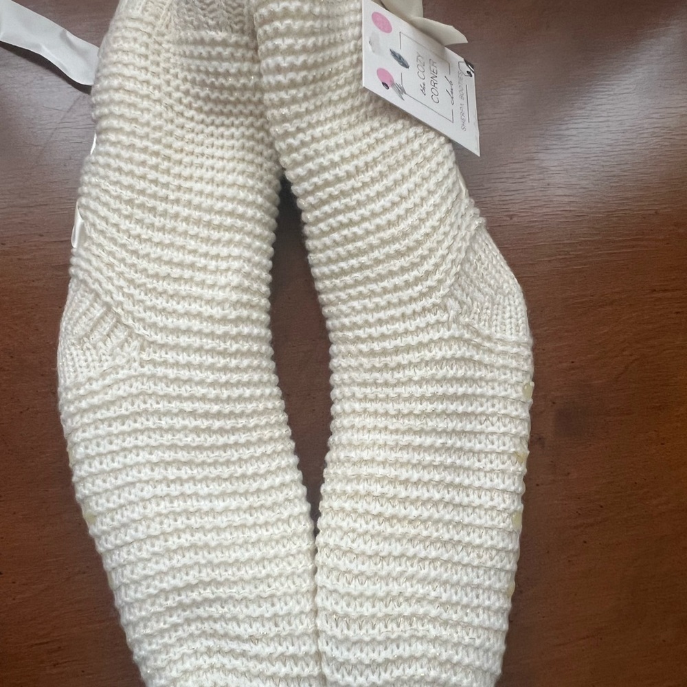 Cozy Cream Knit Infinity Scarf